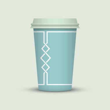 yaratıcı kahve Kupası şablonu açık renkli üzerinde 