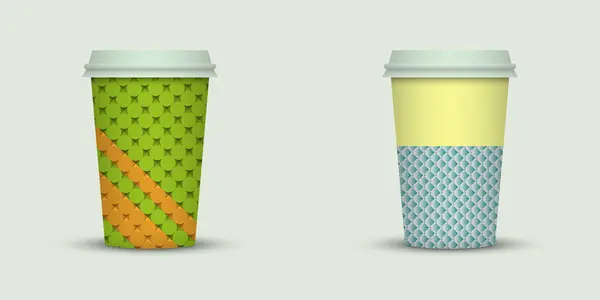 Two Coffee Cups Vector Illustration — Stock Vector