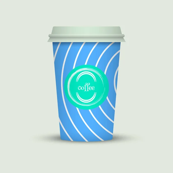 Conception Créative Pour Emporter Tasse Café — Image vectorielle