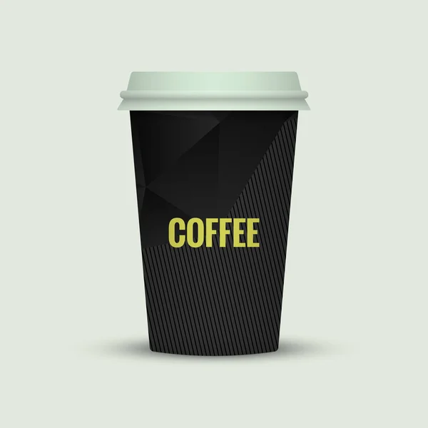 Taza Café Creativa Sobre Fondo Claro — Vector de stock