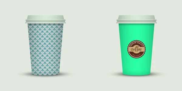 Csésze Kávé Két Vektor Illusztráció — Stock Vector