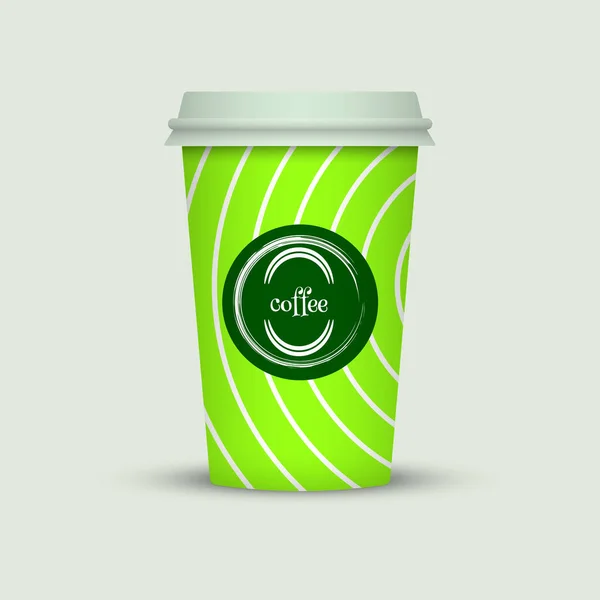 Diseño Creativo Para Llevar Taza Café — Vector de stock
