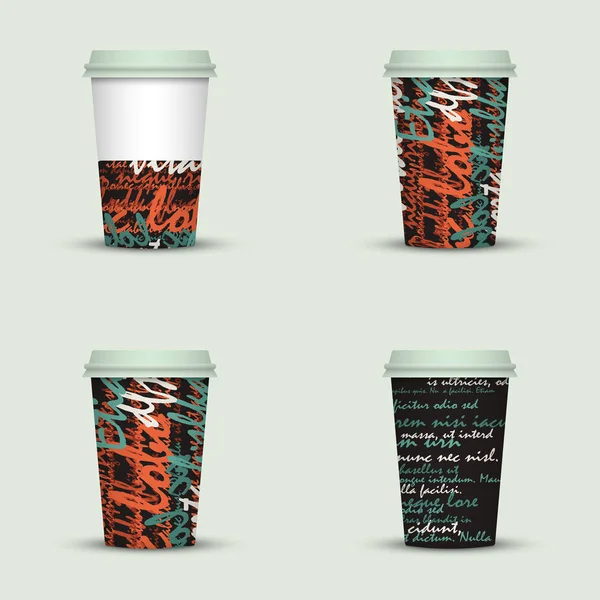 yaratıcı cappuccino kahve fincan seti