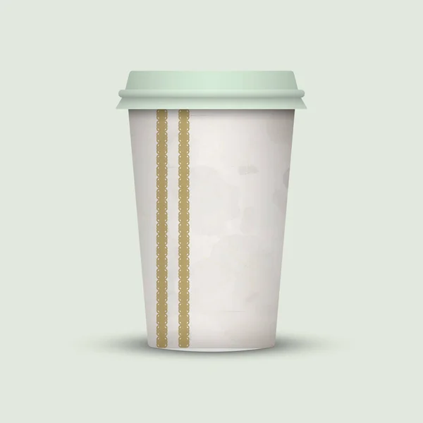 Δημιουργική Καφές Κύπελλο Πρότυπο Επάνω Ελαφρύς Υπόβαθρο — Διανυσματικό Αρχείο