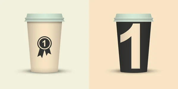 Criativa Tirar Copos Café Design —  Vetores de Stock