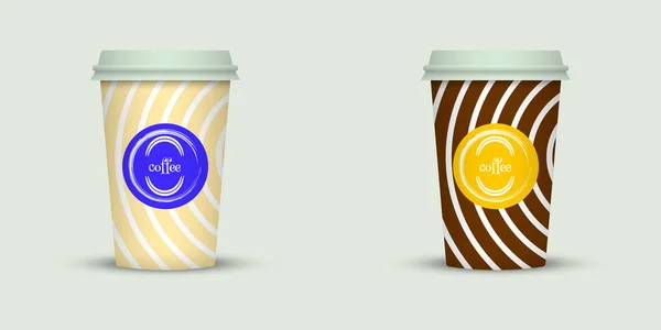 创意带走咖啡杯设计 — 图库矢量图片