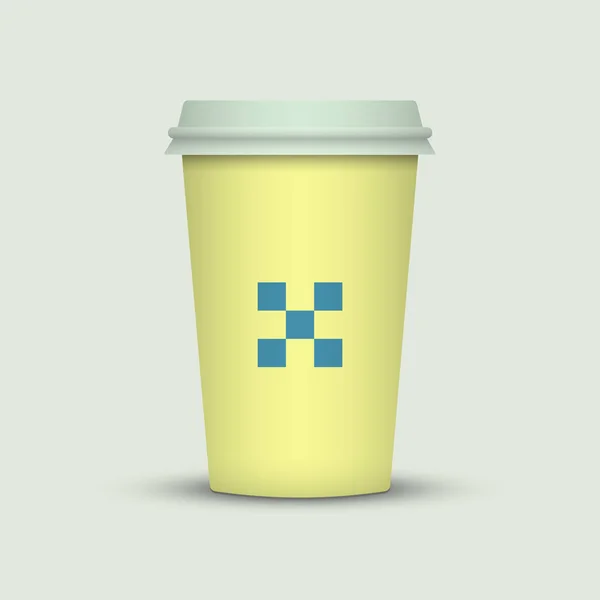 Kreativní Coffee Cup Šablona Světlé Pozadí — Stockový vektor