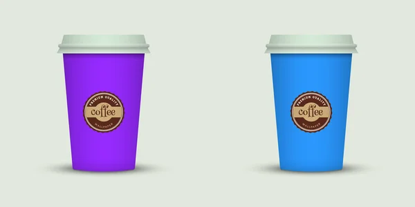 两个咖啡杯矢量插图 — 图库矢量图片
