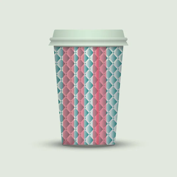 Tasse Café Colorée Sur Fond Clair — Image vectorielle