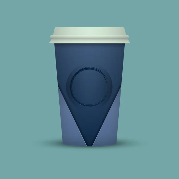 Kreativní Coffee Cup Šablona Barvu Pozadí — Stockový vektor