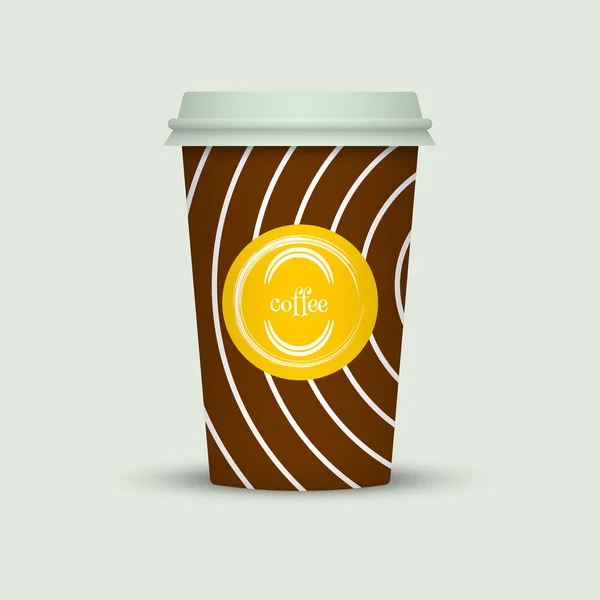 Conception Créative Pour Emporter Tasse Café — Image vectorielle