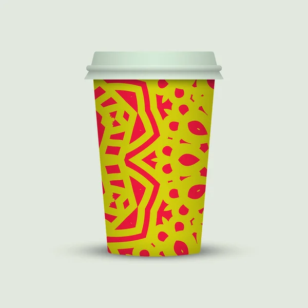 Kreatív Design Elveszi Csésze Kávé — Stock Vector
