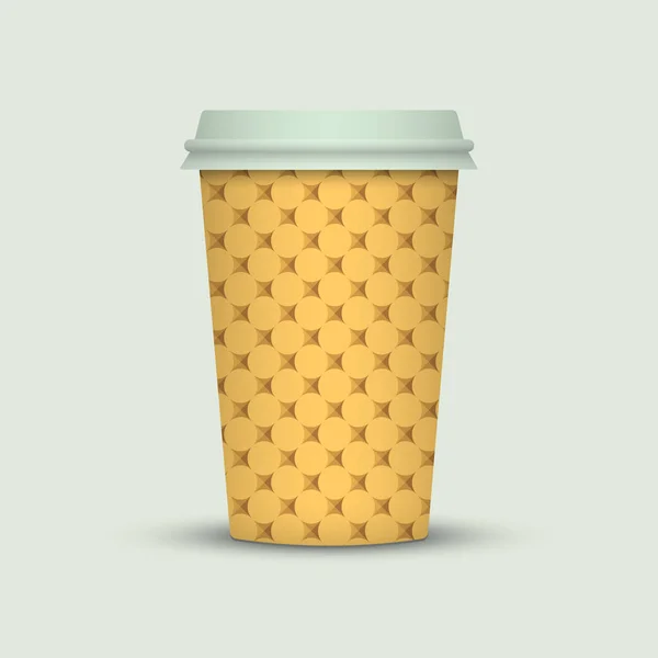 Plantilla Creativa Taza Café Sobre Fondo Claro — Vector de stock