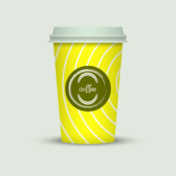 Diseño Creativo Para Llevar Taza Café — Vector de stock