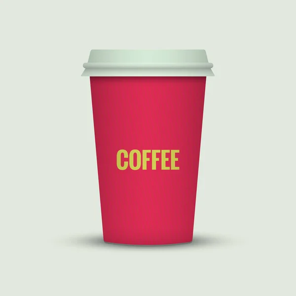 Tasse Café Cappuccino Créative Sur Fond Clair — Image vectorielle
