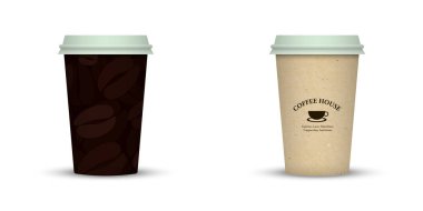 Yaratıcı tasarım için kahve bardakları götürün.