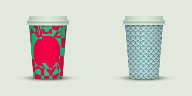 İki kahve fincanı illüstrasyon vektör 