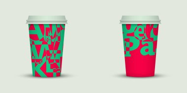 İki kahve fincanı illüstrasyon vektör