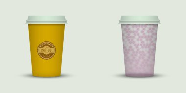 İki kahve fincanı illüstrasyon vektör 