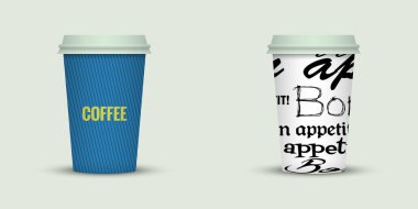 açık renkli yaratıcı kahve kupaları şablonu 