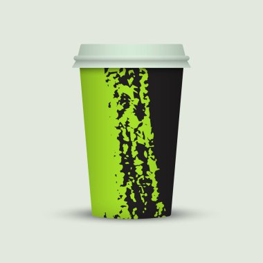 Suluboya kahve Kupası yaratıcı tasarım götürün.