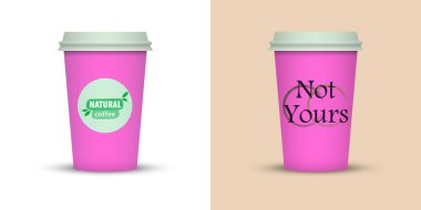 Yaratıcı tasarım için kahve bardakları götürün.