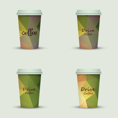 Yaratıcı dizi kahve kupaları tasarım götürün.