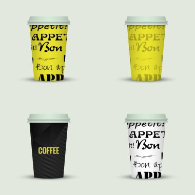 yaratıcı cappuccino kahve fincan seti