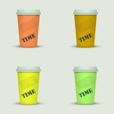 Yaratıcı dizi kahve kupaları tasarım götürün.