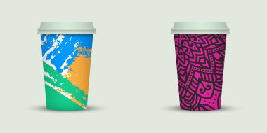 Suluboya götürün kahve fincanı yaratıcı tasarım.