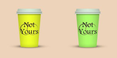 Yaratıcı tasarım için kahve bardakları götürün.