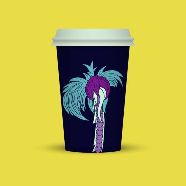 Yaratıcı tasarım için kahve fincanı götürün.