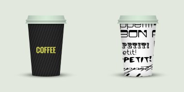 açık renkli yaratıcı kahve kupaları şablonu 