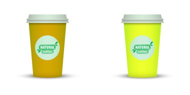 Yaratıcı tasarım için kahve bardakları götürün.