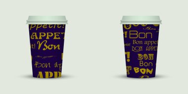 açık renkli yaratıcı kahve kupaları şablonu 