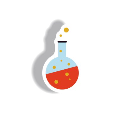 Cadılar Bayramı iksiri test tüpü içinde kağıt etiket tarzı