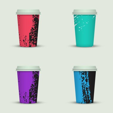 Yaratıcı dizi kahve kupaları tasarım götürün.