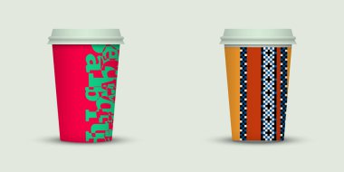 İki kahve fincanı illüstrasyon vektör 