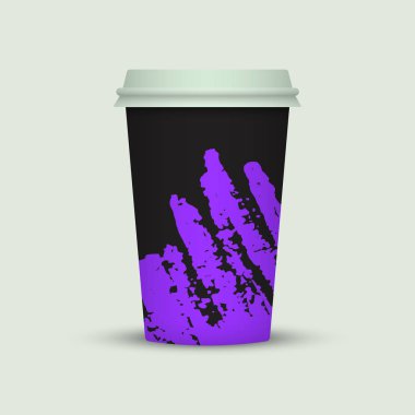 Suluboya kahve Kupası yaratıcı tasarım götürün.