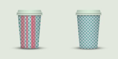 İki kahve fincanı illüstrasyon vektör