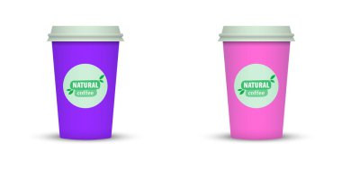 Yaratıcı tasarım için kahve bardakları götürün.