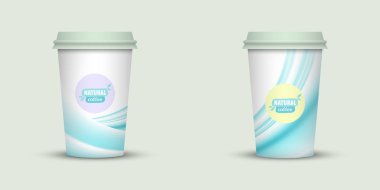 açık renkli yaratıcı kahve kupaları şablonu 