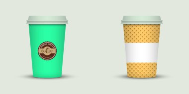 İki kahve fincanı illüstrasyon vektör 