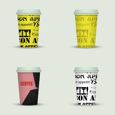 yaratıcı cappuccino kahve fincan seti