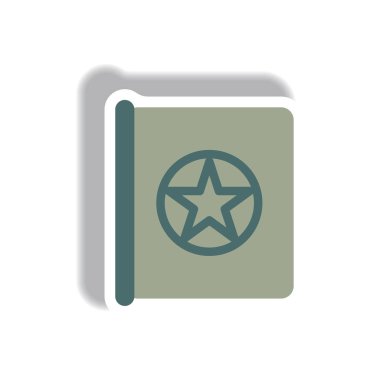 Kağıt etiket tarzı Cadılar Bayramı eski sihirli kitabında