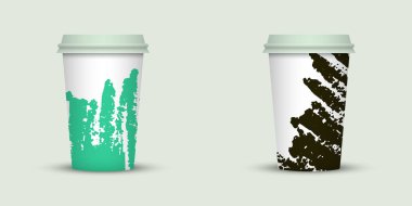 Yaratıcı tasarım için kahve bardakları götürün.