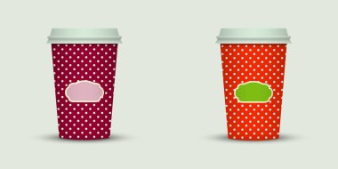 açık renkli yaratıcı kahve kupaları şablonu 