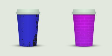 Yaratıcı tasarım için kahve bardakları götürün.