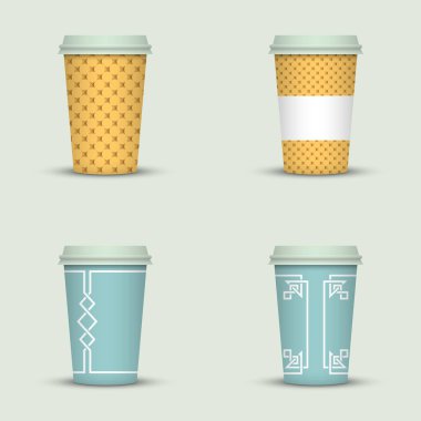 yaratıcı cappuccino kahve fincan seti