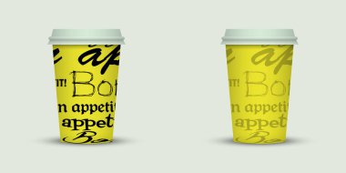 açık renkli yaratıcı kahve kupaları şablonu 